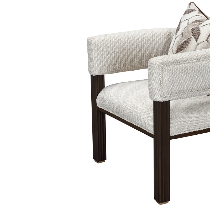 West Kensington Accent Chair - Buff/Medium Espresso
