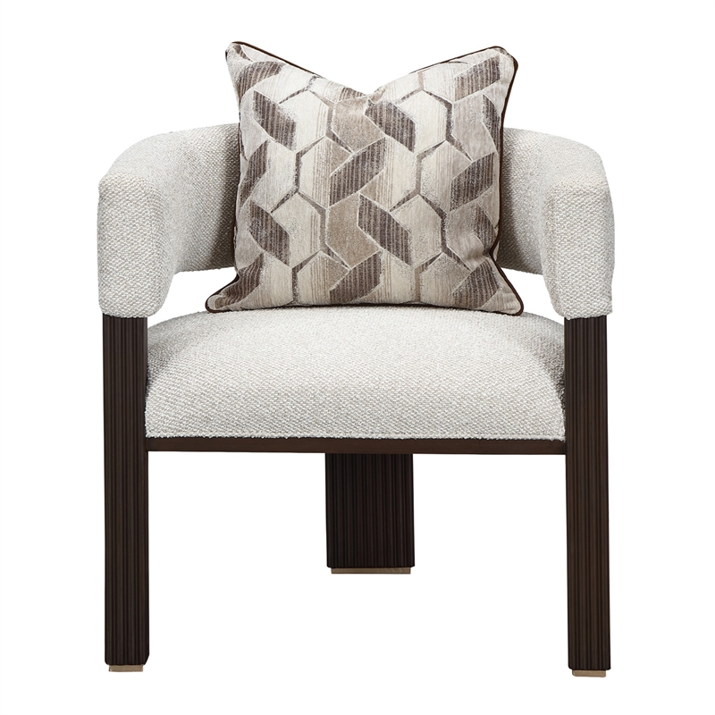 West Kensington Accent Chair - Buff/Medium Espresso