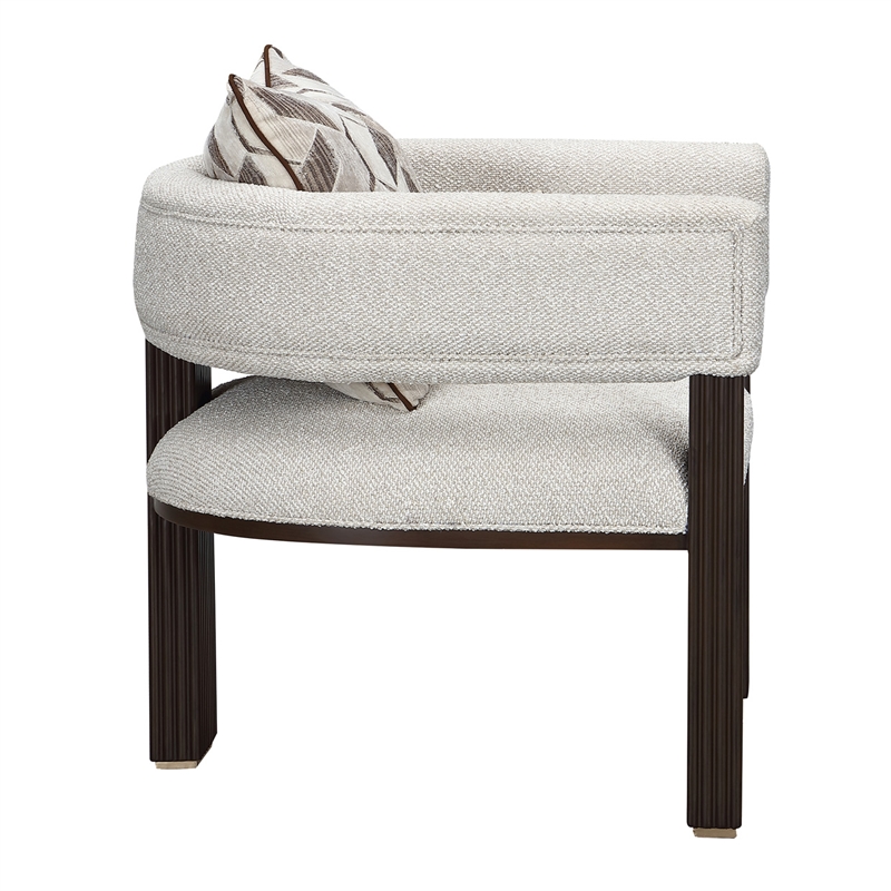 West Kensington Accent Chair - Buff/Medium Espresso