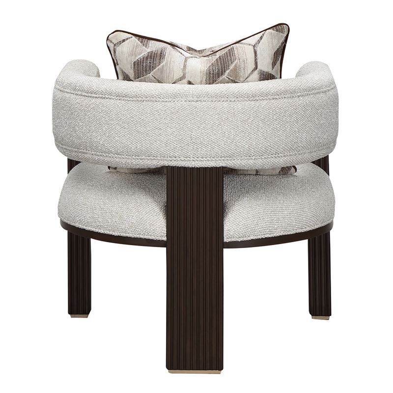 West Kensington Accent Chair - Buff/Medium Espresso
