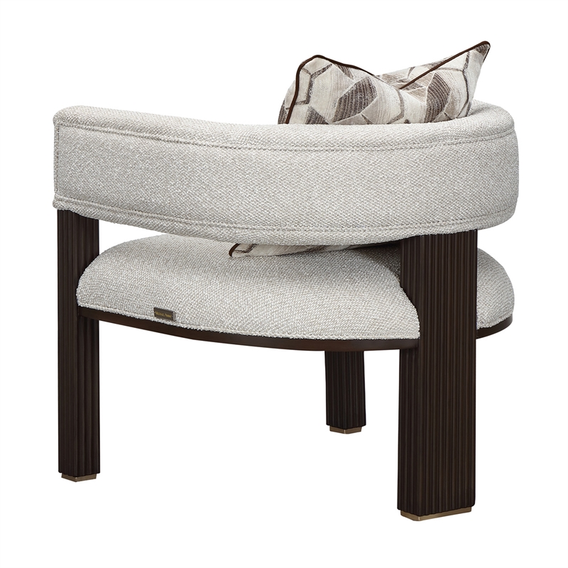 West Kensington Accent Chair - Buff/Medium Espresso