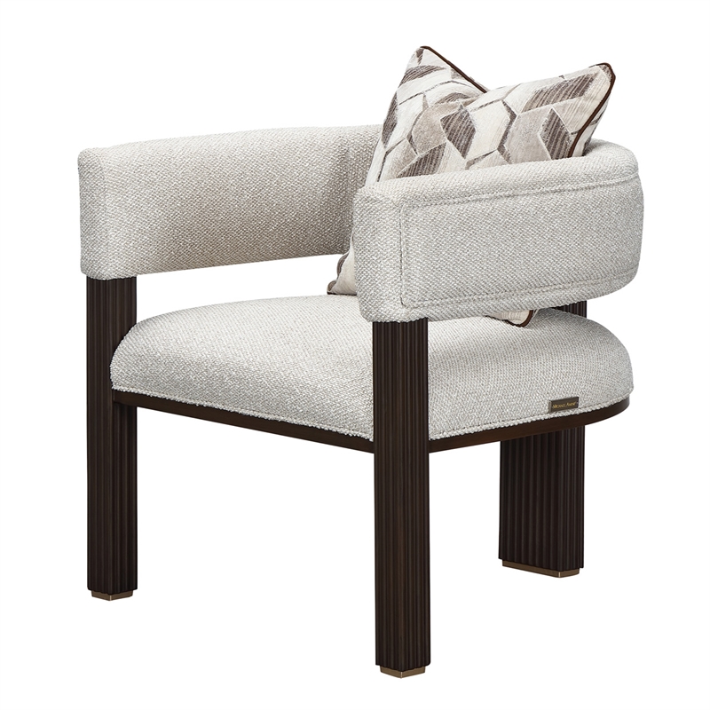 West Kensington Accent Chair - Buff/Medium Espresso