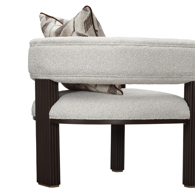 West Kensington Accent Chair - Buff/Medium Espresso