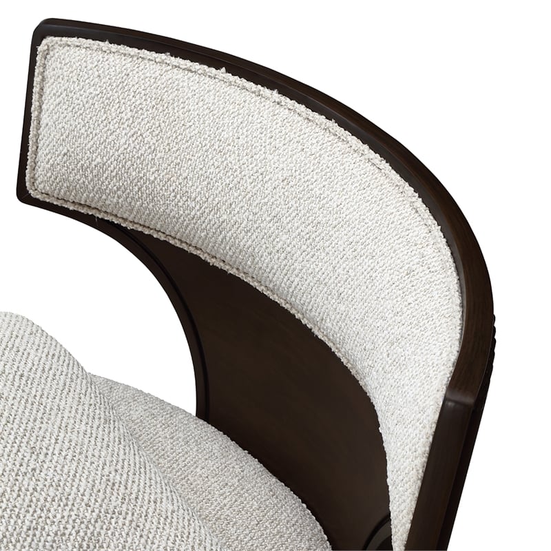 West Kensington Boucle Chaise - Buff/Medium Espresso