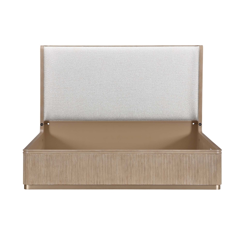 West Kensington Boucle Queen Bed - Sea Salt Caramel