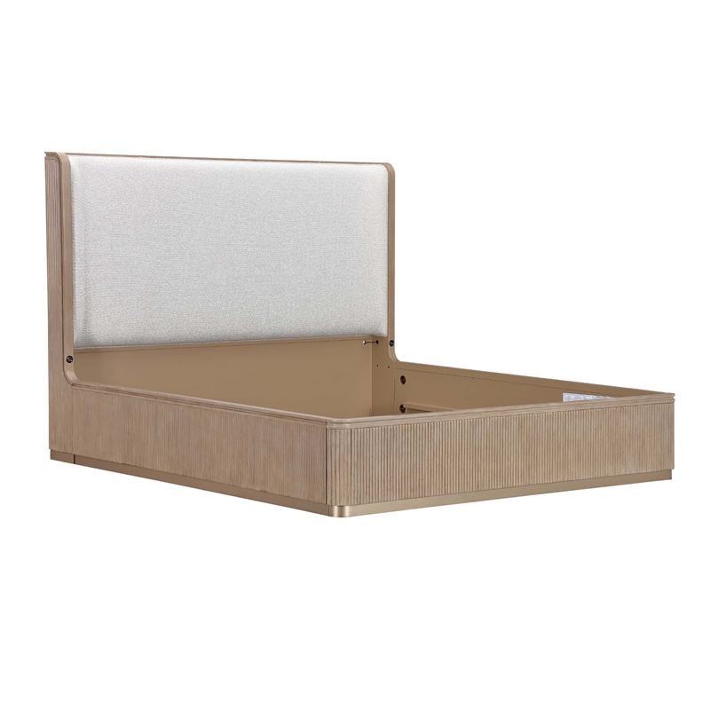 West Kensington Boucle Queen Bed - Sea Salt Caramel