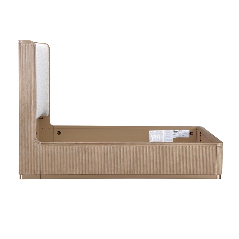 West Kensington Boucle Queen Bed - Sea Salt Caramel