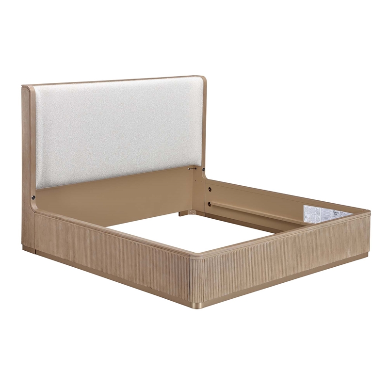 West Kensington Boucle Queen Bed - Sea Salt Caramel