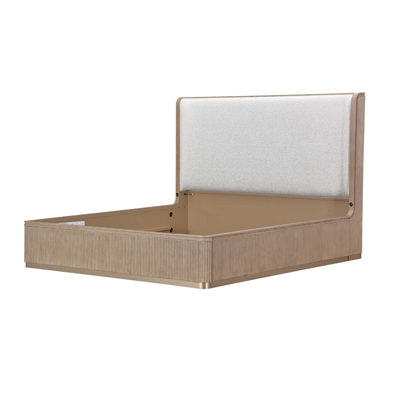 West Kensington Boucle Queen Bed - Sea Salt Caramel