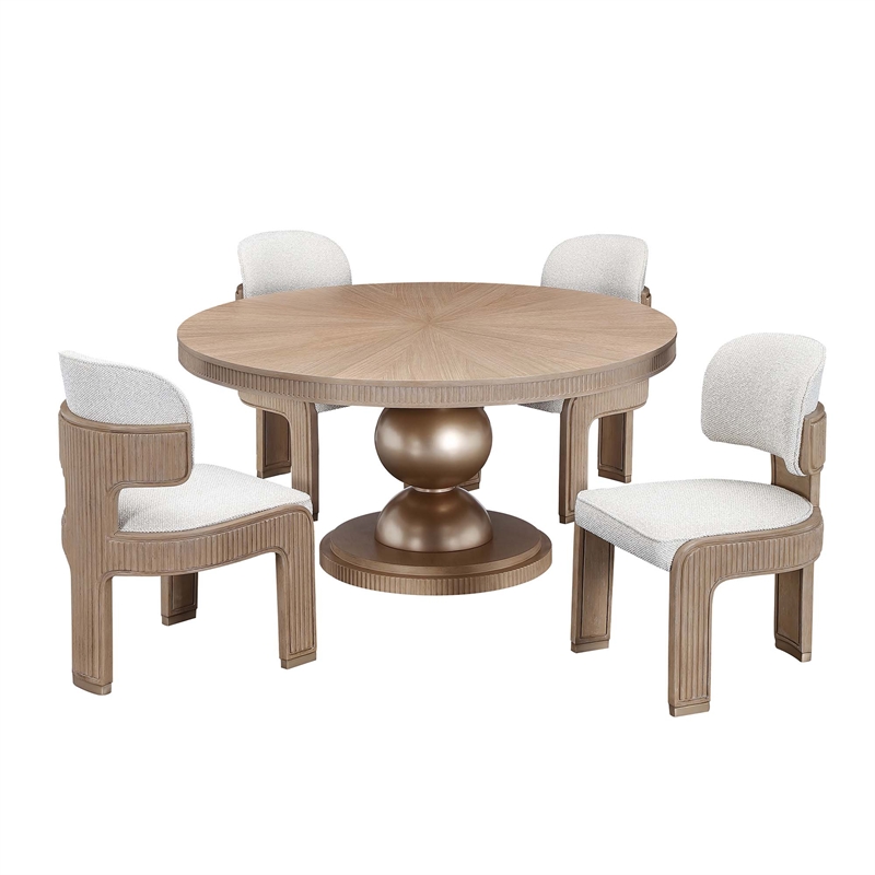 West Kensington Round Dining Table - Sea Salt Caramel