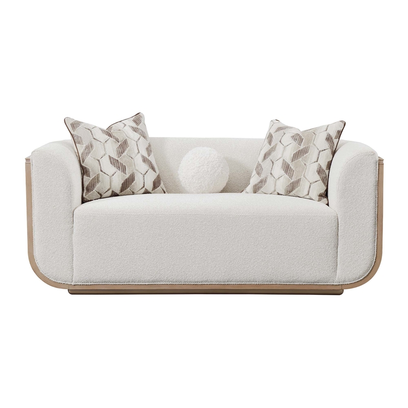 West Kensington Boucle Loveseat - Buff/Seal Salt Caramel