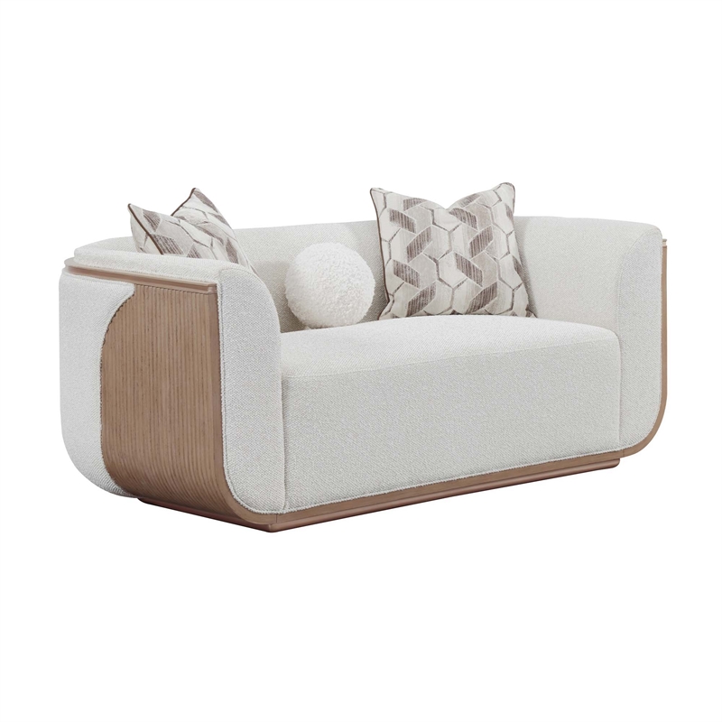 West Kensington Boucle Loveseat - Buff/Seal Salt Caramel