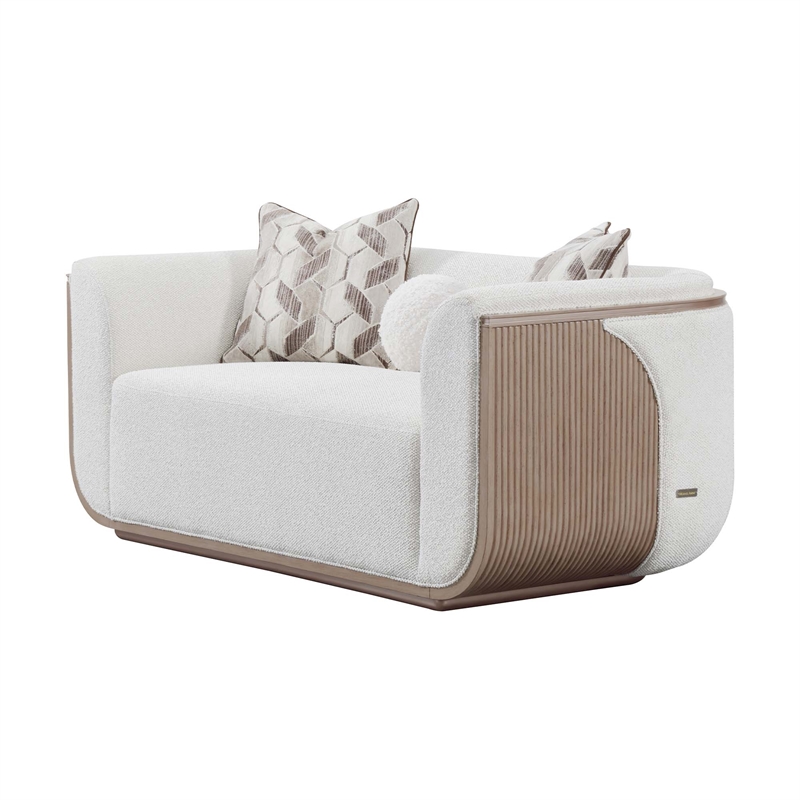 West Kensington Boucle Loveseat - Buff/Seal Salt Caramel