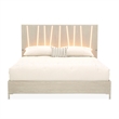 Lotus Bay King Panel Bed with LED Lights - Sand