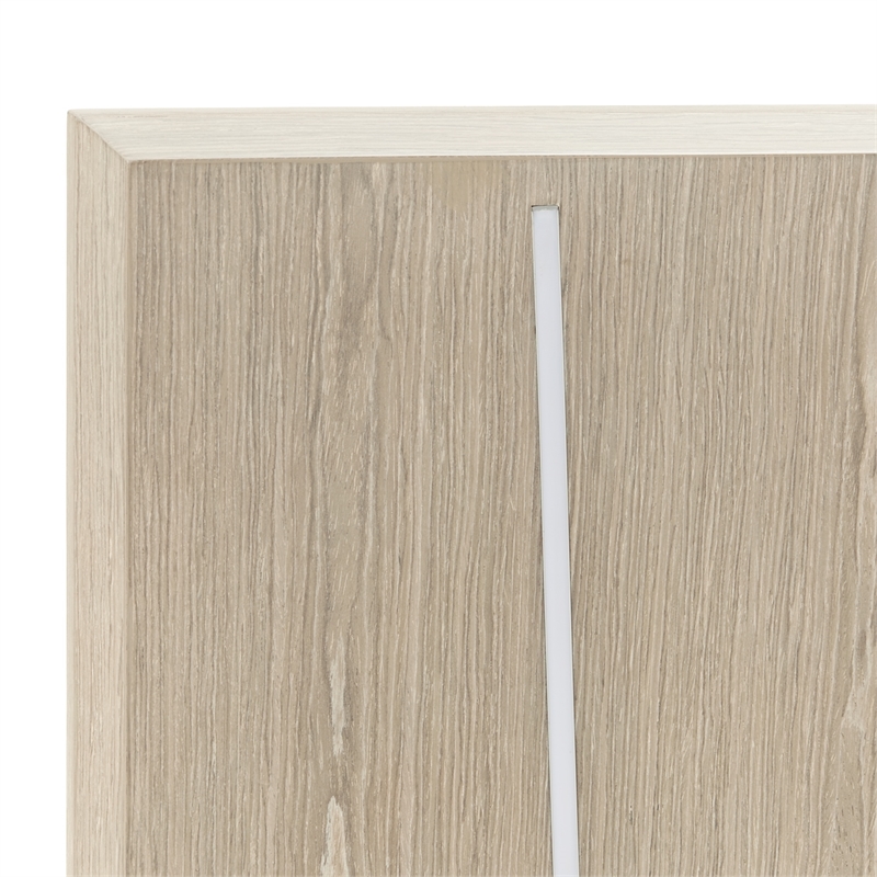 Lotus Bay King Panel Bed with LED Lights - Sand