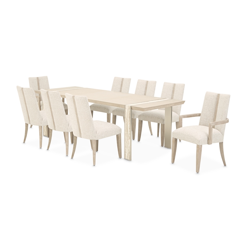 Lotus Bay Narrow Rectangular Dining Table - Sand