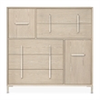 Lotus Bay Five-Drawer Chest with Dual Cabinets - Sand