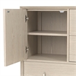 Lotus Bay Five-Drawer Chest with Dual Cabinets - Sand