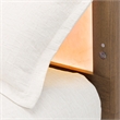 Portrait Queen Panel Bed with LED Lights - Sienna Brown