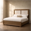 Portrait Queen Panel Bed with LED Lights - Sienna Brown