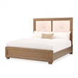Portrait Eastern King Panel Bed with LED Lights - Sienna Brown