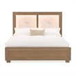 Portrait Eastern King Panel Bed with LED Lights - Sienna Brown
