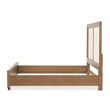 Portrait Eastern King Panel Bed with LED Lights - Sienna Brown