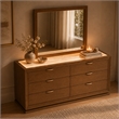 Portrait Dresser with Mirror - Sienna Brown