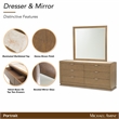 Portrait Dresser with Mirror - Sienna Brown