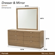 Portrait Dresser with Mirror - Sienna Brown