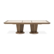 Portrait Wide Rectangular Dining Table - Sienna Brown