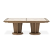 Portrait Wide Rectangular Dining Table - Sienna Brown