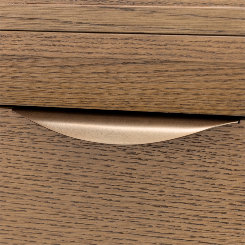 Portrait Display Cabinet with LED Lighting - Sienna Brown