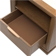 Portrait 1-Drawer Nightstand with LED Lights - Sienna Brown