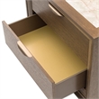 Portrait 2-Drawer Nightstand with LED Lights - Sienna Brown