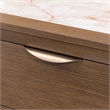 Portrait 2-Drawer Nightstand with LED Lights - Sienna Brown
