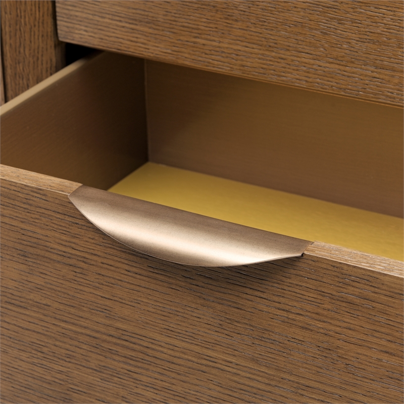 Portrait 5-Drawer Chest with LED Lights - Sienna Brown