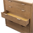 Portrait 5-Drawer Chest with LED Lights - Sienna Brown