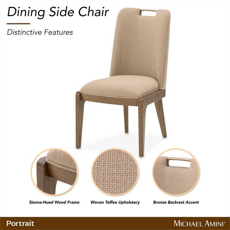 Portrait Dining Side Chair - Set of 2 - Toffee/Sienna Brown