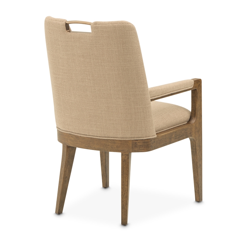 Portrait Dining Arm Chair - Set of 2- Toffee/Sienna Brown