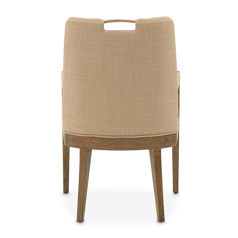 Portrait Dining Arm Chair - Set of 2- Toffee/Sienna Brown