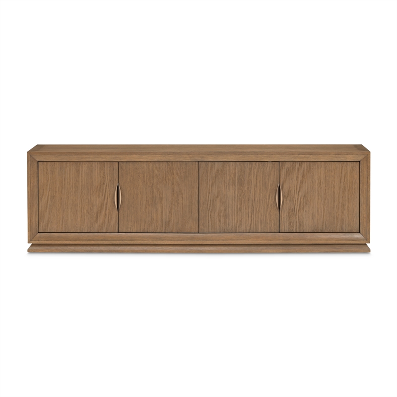 Portrait Wood TV Console - Sienna Brown
