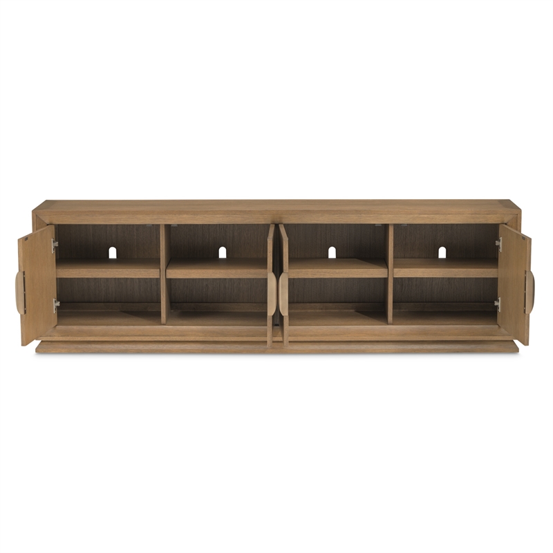 Portrait Wood TV Console - Sienna Brown