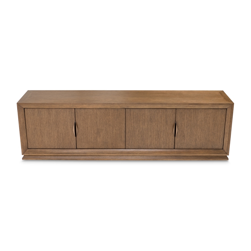 Portrait Wood TV Console - Sienna Brown