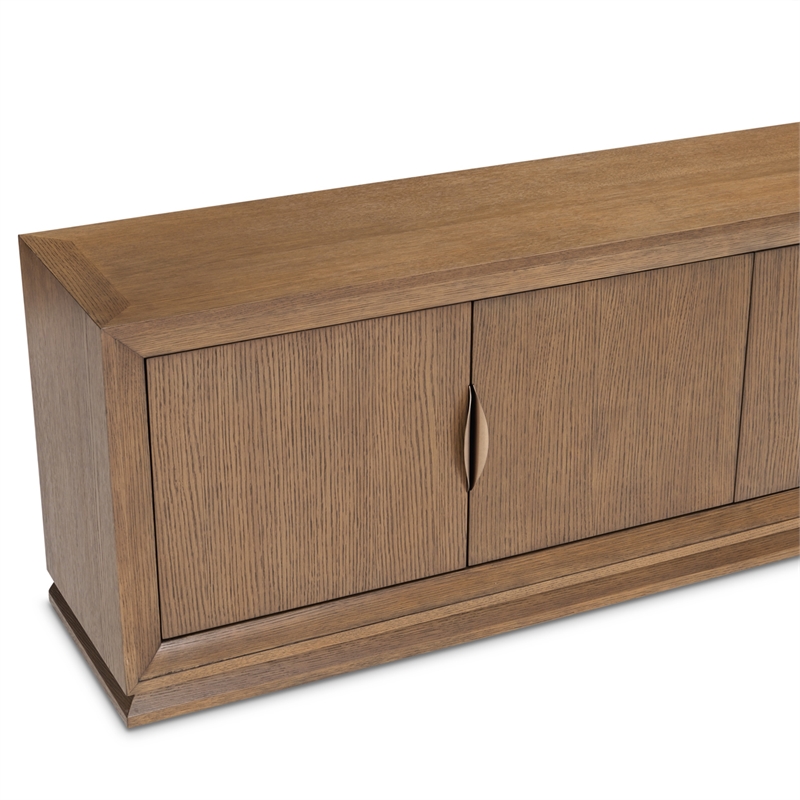 Portrait Wood TV Console - Sienna Brown