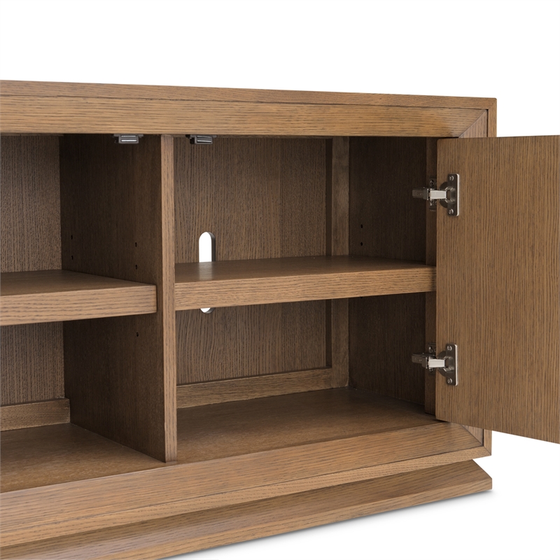 Portrait Wood TV Console - Sienna Brown