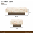 Portrait Rectangular Cocktail Table - Sienna Brown