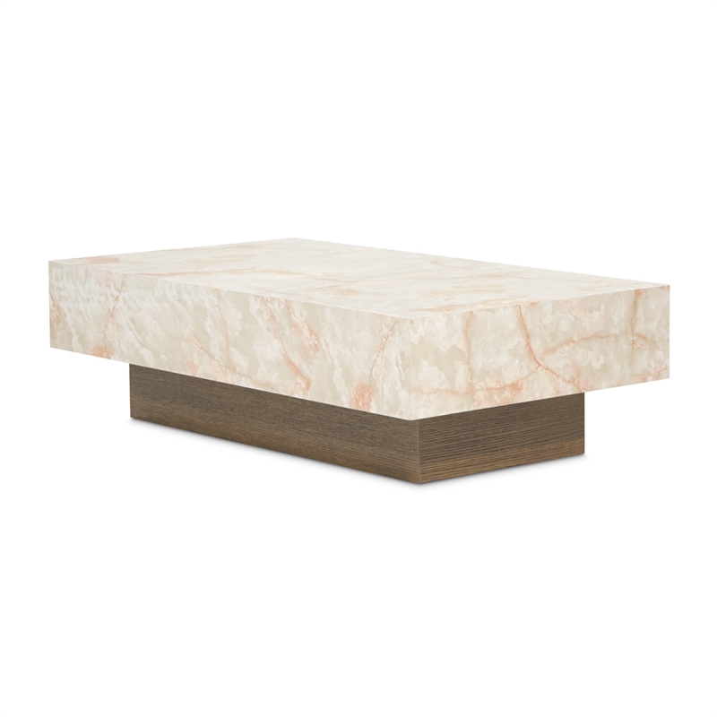 Portrait Rectangular Cocktail Table - Sienna Brown