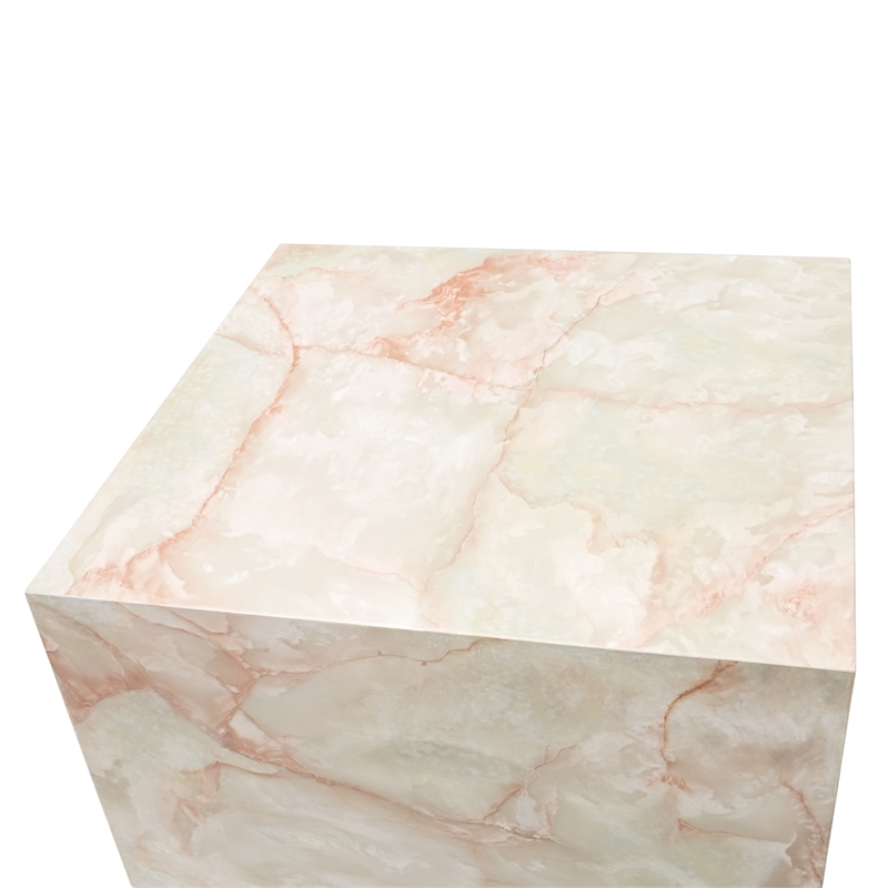 Portrait Square End Table - Sienna Brown