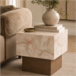 Portrait Square End Table - Sienna Brown